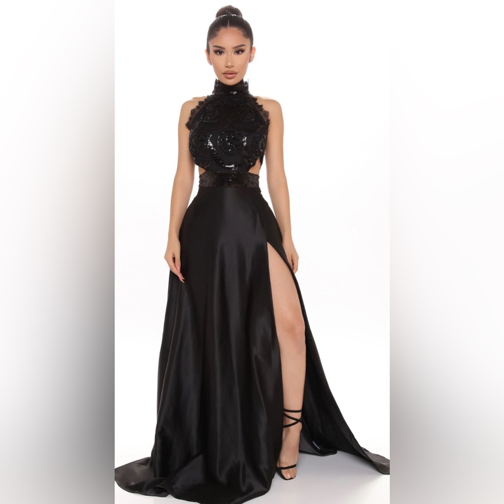 Elegant Black Sequin Dress